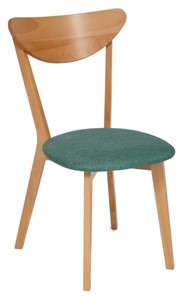 Обеденный стул MAXI (Макси), бук/ткань 86x48,5x54,5 Морская волна/ натуральный бук арт.19590 в Омске