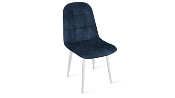 Обеденный стул Райс К1С (Белый матовый/Микровелюр Wellmart Blue) в Омске