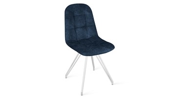 Обеденный стул Райс К4 (Белый матовый/Микровелюр Wellmart Blue) в Омске