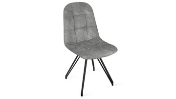 Обеденный стул Райс К4 (Черный муар/Микровелюр Wellmart Silver) в Омске - предосмотр