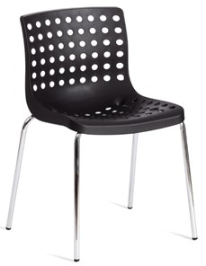 Обеденный стул SKALBERG (mod. C-084-A) 46х56х79 Black (черный) / Chrome (хром) арт.19258 в Омске