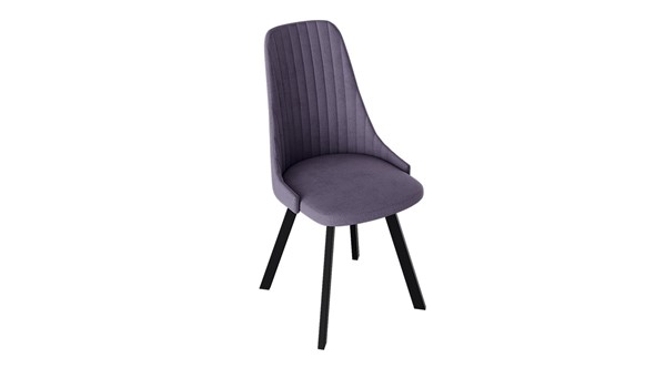 Обеденный стул Франк (паук) исп2 (Черный матовый/Микровелюр Фиолетовый) в Омске - изображение