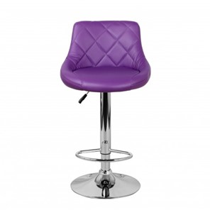 Барный стул Комфорт с мягкой спинкой WX-2396 экокожа фиолетовый в Омске - предосмотр