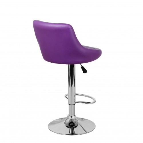 Барный стул Комфорт с мягкой спинкой WX-2396 экокожа фиолетовый в Омске - изображение 4