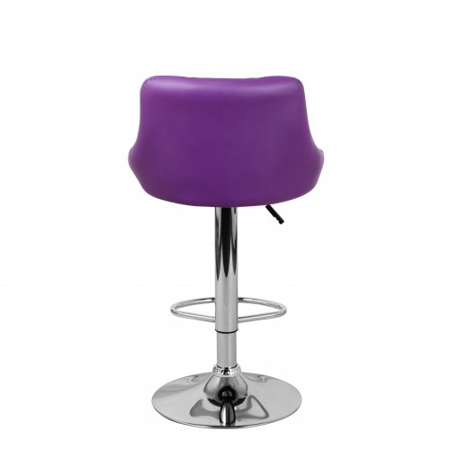 Барный стул Комфорт с мягкой спинкой WX-2396 экокожа фиолетовый в Омске - изображение 5