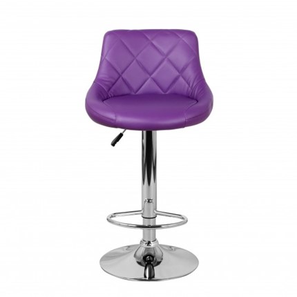 Барный стул Комфорт с мягкой спинкой WX-2396 экокожа фиолетовый в Омске - изображение