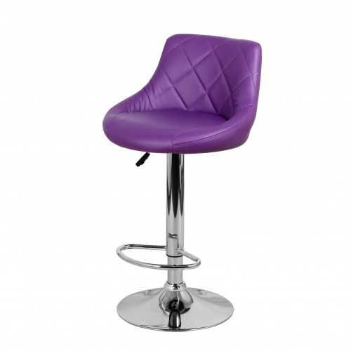 Барный стул Комфорт с мягкой спинкой WX-2396 экокожа фиолетовый в Омске - изображение 8
