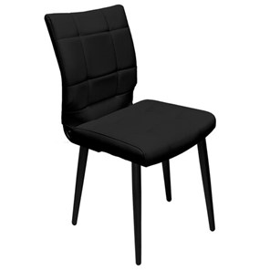 Кухонный стул BRABIX "Novita CF-060", экокожа черная, каркас металлический усиленный черный, 532781 в Омске