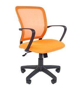 Офисное кресло CHAIRMAN 698 black TW, ткань, цвет оранжевый в Омске