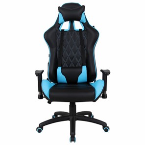 Компьютерное кресло Brabix GT Master GM-110 (две подушки, экокожа, черное/голубое) 531928 в Омске - предосмотр