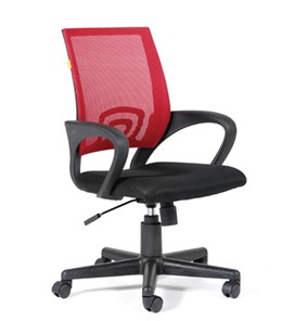 Кресло компьютерное CHAIRMAN 696 black Сетчатый акрил DW69 красный в Омске - предосмотр