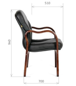 Офисное кресло CHAIRMAN 658 Натуральная кожа черный в Омске - предосмотр 2