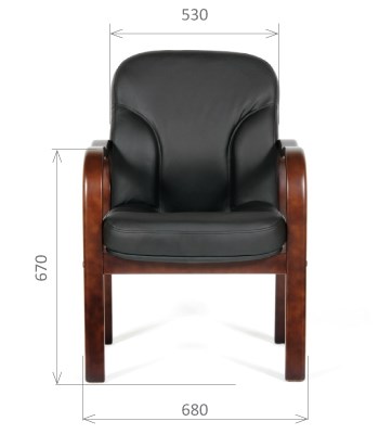 Офисное кресло CHAIRMAN 658 Натуральная кожа черный в Омске - изображение 1