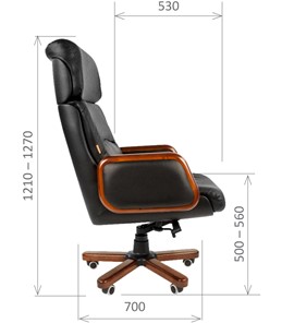 Компьютерное кресло CHAIRMAN 417 кожа черная в Омске - предосмотр 2