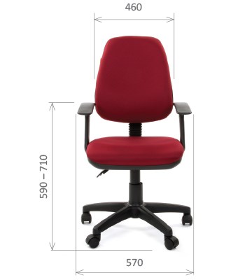 Кресло компьютерное CHAIRMAN 661 Ткань стандарт 15-11 красная в Омске - изображение 1
