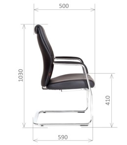 Офисное кресло CHAIRMAN Vista V Экокожа премиум черная в Омске - предосмотр 2