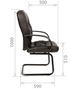 Кресло компьютерное CHAIRMAN 416V экокожа черная в Омске - предосмотр 2