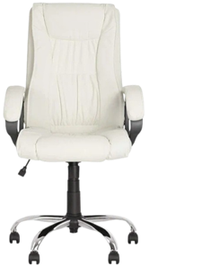 Офисное кресло ELLY (CHR68) экокожа ECO-50, белая в Омске