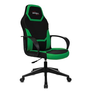 Компьютерное кресло BRABIX "Alpha GM-018", ткань/экокожа, черное/зеленое, 532639, GM-018_532639 в Омске