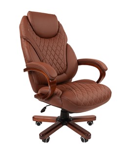 Кресло компьютерное CHAIRMAN 406, коричневый в Омске