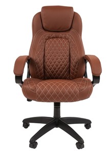 Офисное кресло CHAIRMAN 432, экокожа, цвет коричневый в Омске - предосмотр 3