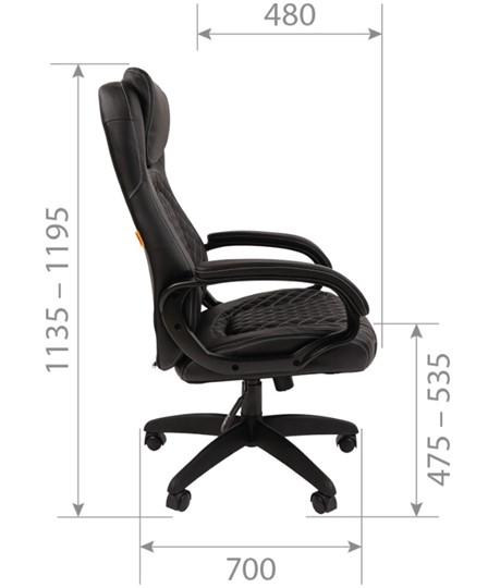 Офисное кресло CHAIRMAN 432, экокожа, цвет коричневый в Омске - изображение 6