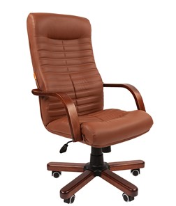 Компьютерное кресло CHAIRMAN 480 WD, экокожа, цвет коричневый в Омске