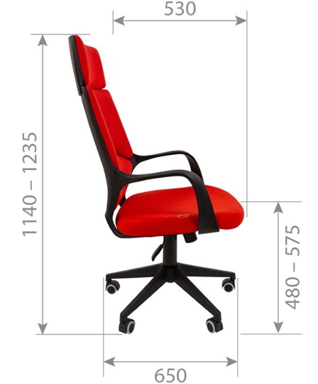 Кресло офисное CHAIRMAN 525, серое в Омске - изображение 2