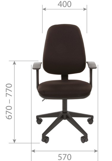 Кресло офисное CHAIRMAN 661 Ткань стандарт 15-21 черная в Омске - изображение 3