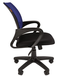 Кресло компьютерное CHAIRMAN 696 black Сетчатый акрил DW61 синий в Омске - предосмотр 2