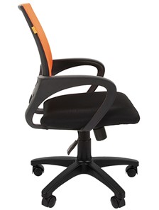 Кресло компьютерное CHAIRMAN 696 black Сетчатый акрил DW66 оранжевый в Омске - предосмотр 5