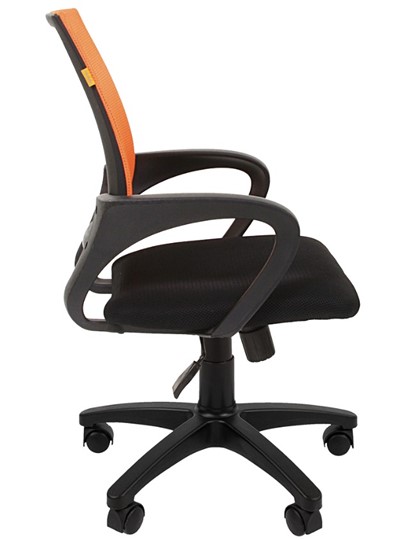 Кресло компьютерное CHAIRMAN 696 black Сетчатый акрил DW66 оранжевый в Омске - изображение 5