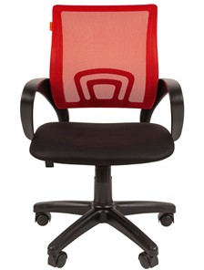 Кресло компьютерное CHAIRMAN 696 black Сетчатый акрил DW69 красный в Омске - предосмотр 4