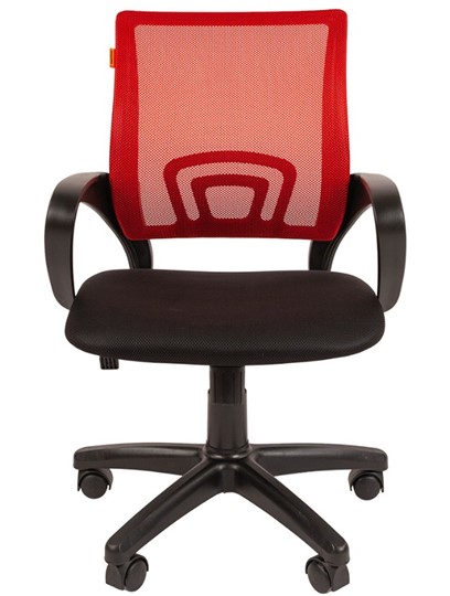 Кресло компьютерное CHAIRMAN 696 black Сетчатый акрил DW69 красный в Омске - изображение 4
