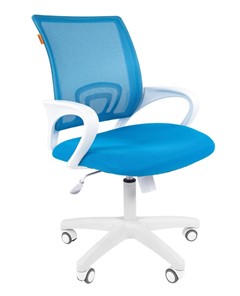 Офисное кресло CHAIRMAN 696 white, tw12-tw04 голубой в Омске