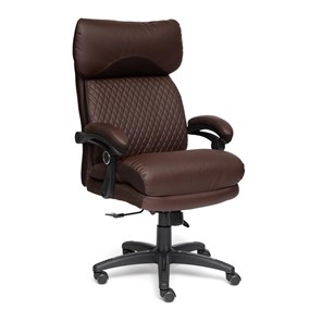 Офисное кресло CHIEF кож/зам/ткань, коричневый/коричневый стеганный, 36-36/36-36 стеганный/24 арт.13111 в Омске