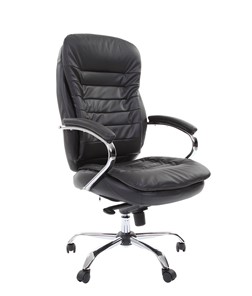 Кресло офисное CHAIRMAN 795 кожа, цвет черный в Омске