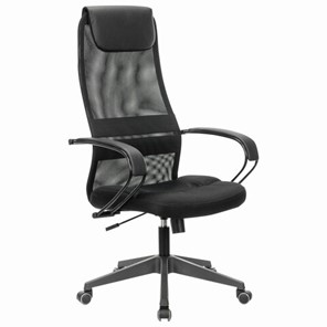 Офисное кресло Brabix Premium Stalker EX-608 PL (ткань-сетка/кожзам, черное) 532090 в Омске - предосмотр