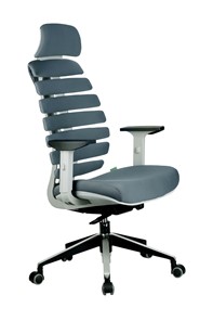Кресло офисное Riva Chair SHARK (Серый/серый) в Омске