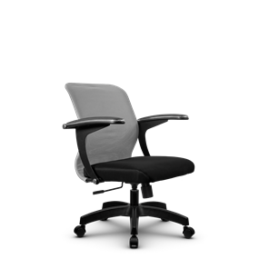 Кресло офисное SU-M-4/подл.160/осн.001, Светло-серый/Черный в Омске