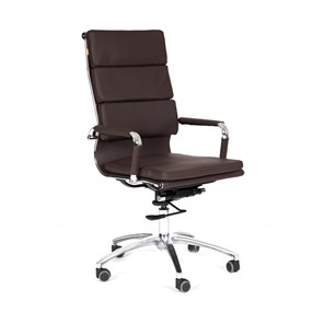 Кресло офисное CHAIRMAN 750 экокожа коричневая в Омске - предосмотр