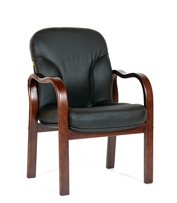 Офисное кресло CHAIRMAN 658 Натуральная кожа черный в Омске - изображение