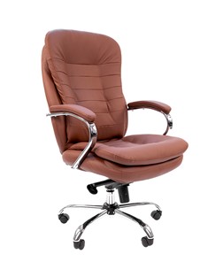 Кресло офисное CHAIRMAN 795 экокожа, цвет коричневый в Омске