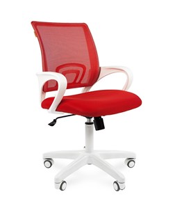 Кресло CHAIRMAN 696 white, ткань, цвет красный в Омске