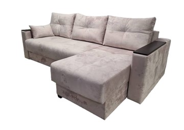 Угловой диван Комфорт 3 New подлокотники МДФ, с оттоманкой в Омске купитьподешвле - отличная цена