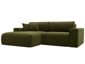 Угловой диван Лига-036 Классик, Зеленый (Микровельвет) в Омске