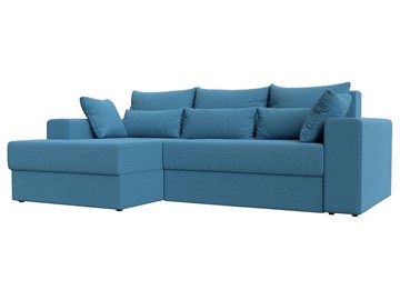 Угловой диван для гостиной Майами, Амур голубой (Рогожка) в Омске