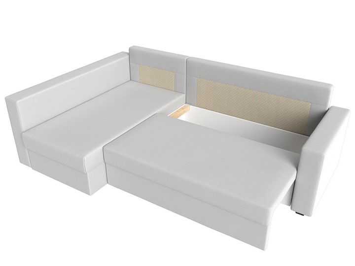 Угловой диван Мансберг, Белый (Экокожа) в Омске - изображение 1