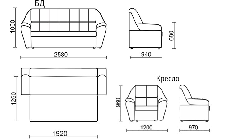 Прямой диван Блистер БД в Омске - изображение 7