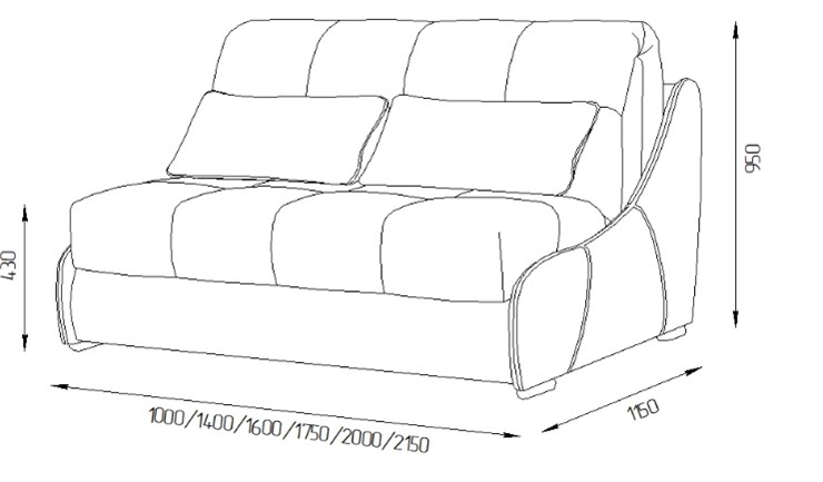 Прямой диван Токио 130 (ППУ) в Омске - изображение 11